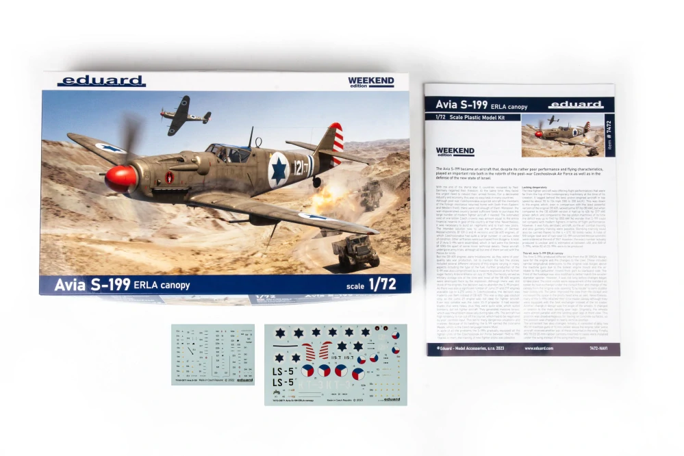 Eduard Avia S-199 ERLA překryt kokpitu Weekend (ČR) 1/72