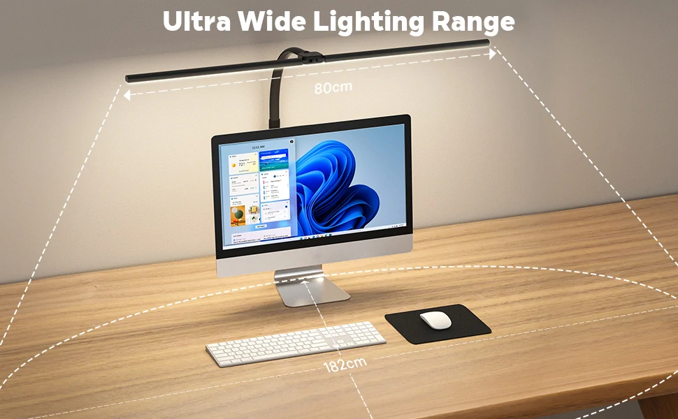Pracovní LED lampa dvojramenná (stmívatelná) s dálk. ovládáním - 24W, 80cm