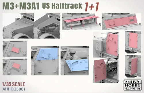 Andy's HHQ M3 / M3A1 U.S. WWII Halftrack DOUBLE COMBO 1/35 (Předobjednávka srpen)