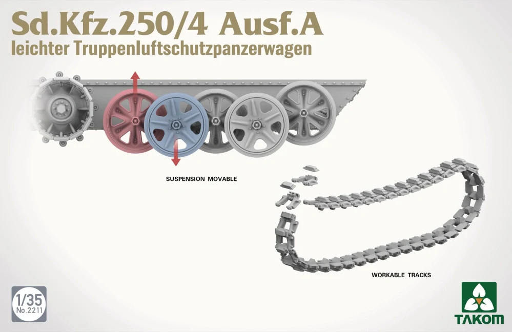 Takom Sd.Kfz.250/4 Ausf.A Ie.Truppenluftschutzpanzerwgn. 1/35 (Předobjednávka červenec)