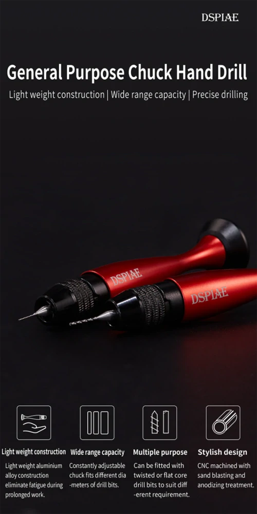 DSPIAE AT-VHDS General Purpose Chuck Hand Drill / Precizní ruční minivrtačka