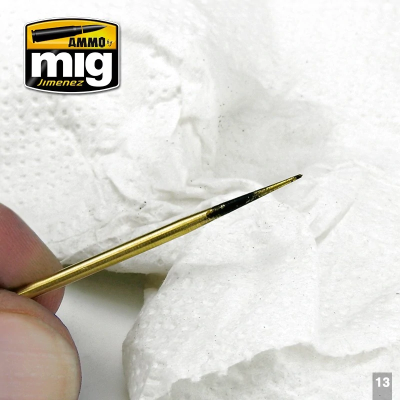 Ammo Mig Brass Toothpicks / Sada mosazných párátek 3v1 (pro sek. lepidlo a škrábance)