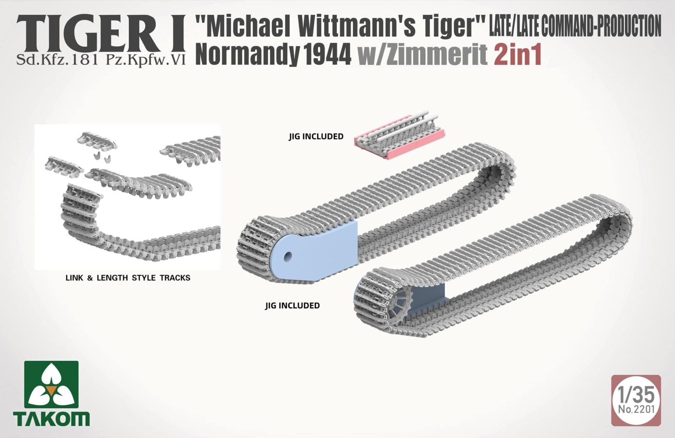 Takom TIGER I LATE/LATE COMM. w/ZIMM. Michael Wittmann 1/35