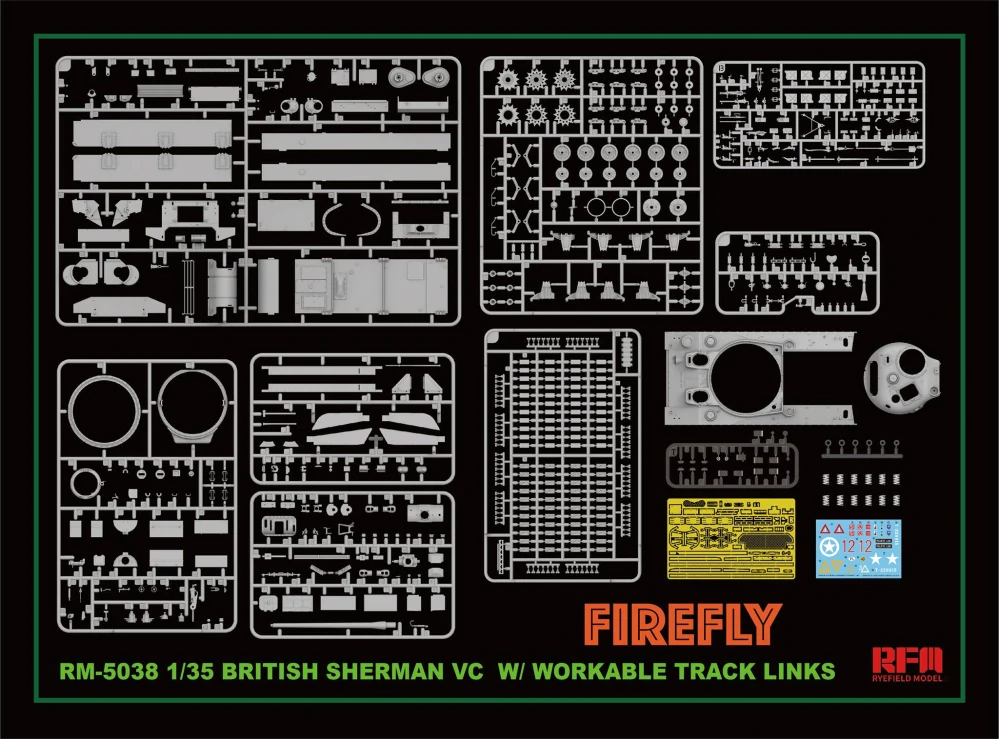 RFM British Sherman VC Firefly with workable track links 1/35