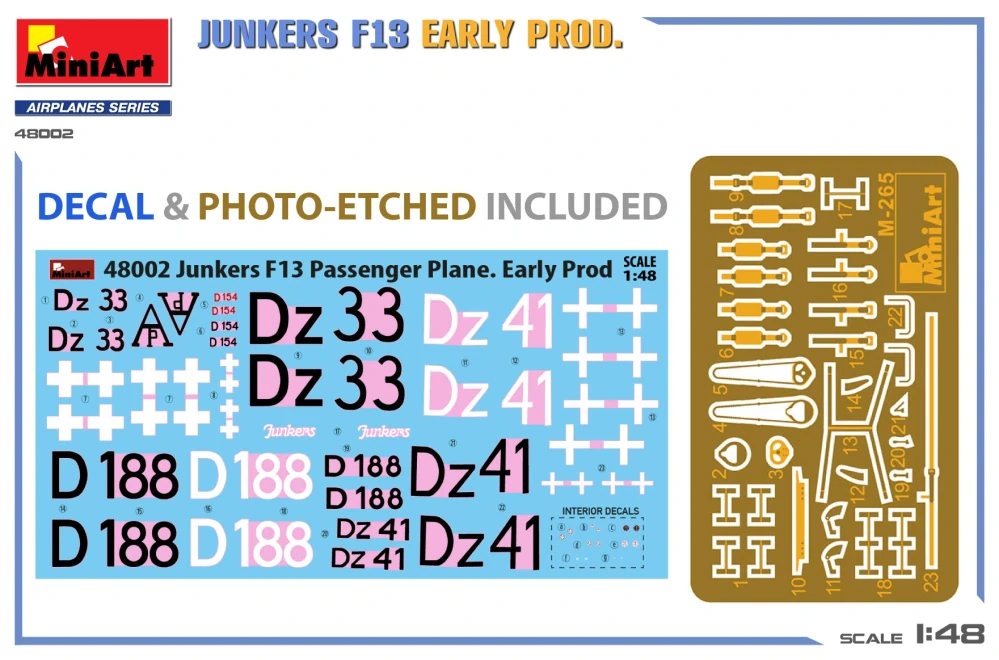 MiniArt Junkers F13. Early Prod. 1/48
