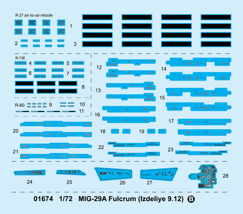 Trumpeter Mig-29A Fulcrum (9-12) 1/72