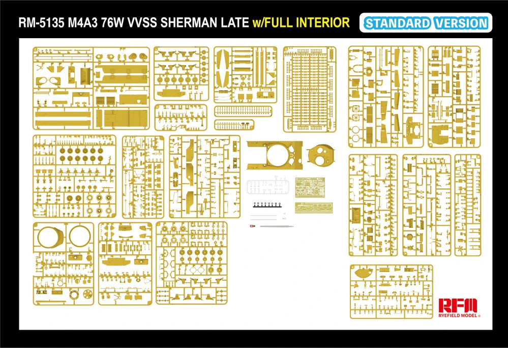 RFM M4A3 76W VVSS Sherman late STANDARD full interior 1/35