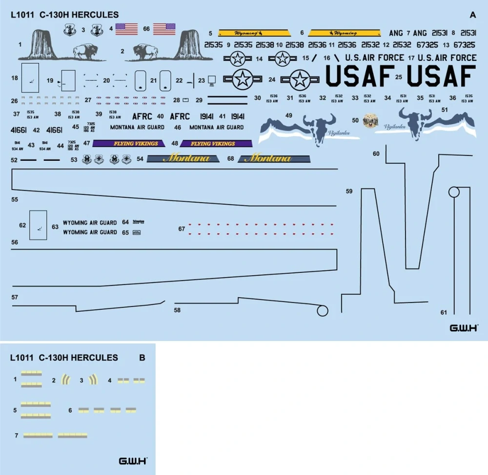G.W.H USAF C-130H Hercules 2 in 1 1/144