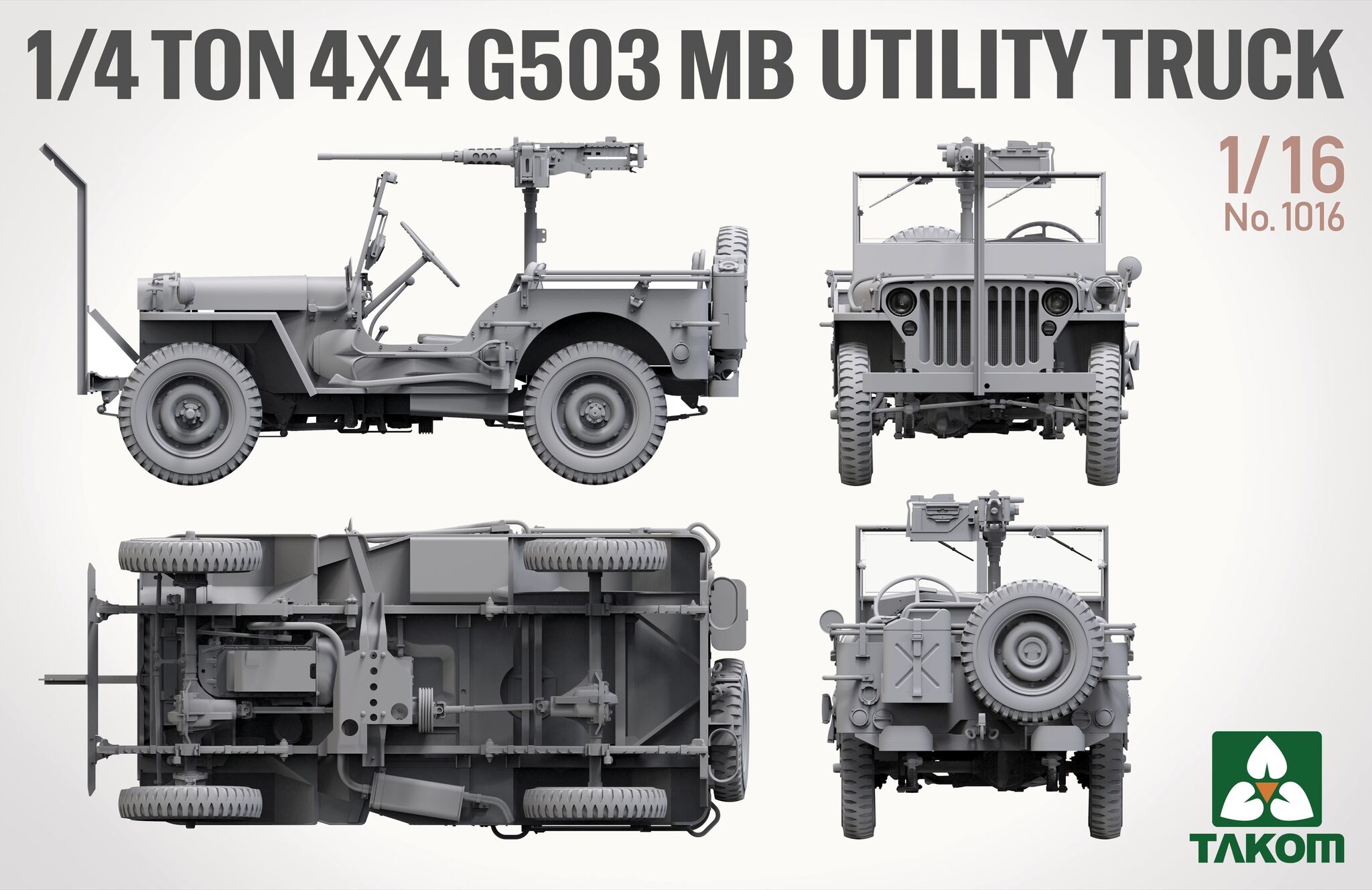Takom ¼-ton 4×4 G503 MB Utility Truck (Jeep) 1/16