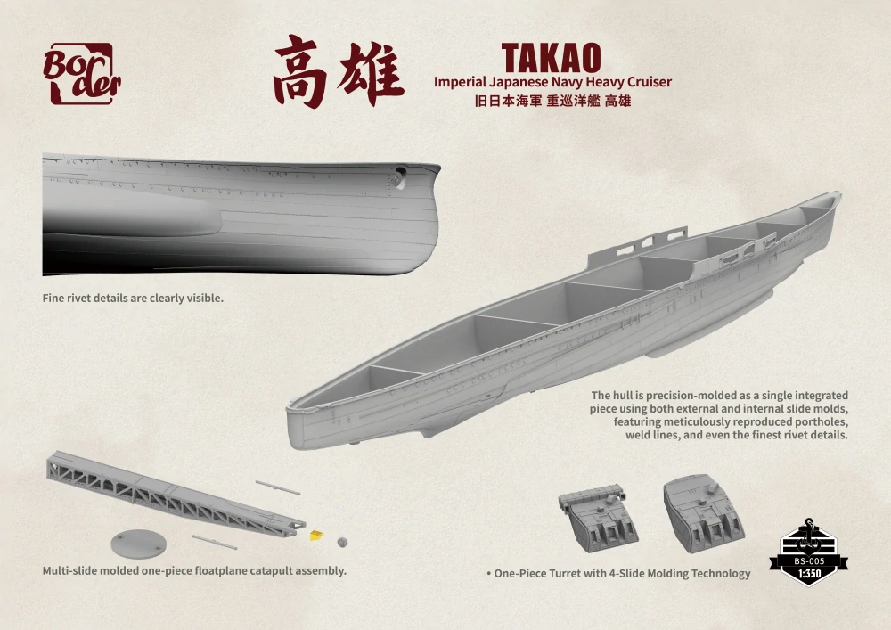 Border Model IJN HEAVY CRUISER TAKAO 1/350