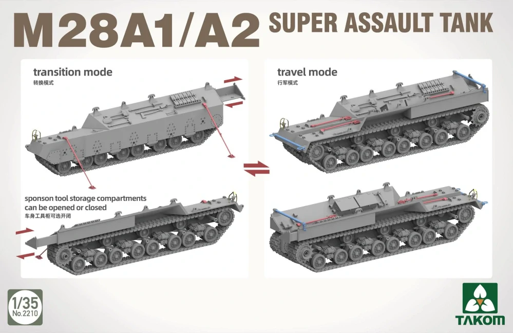 Takom M28 A1/A2 Super Assault Tank 1/35