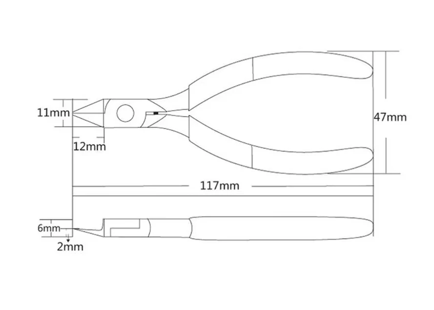 Precizní vyštipovací kleště nerezové