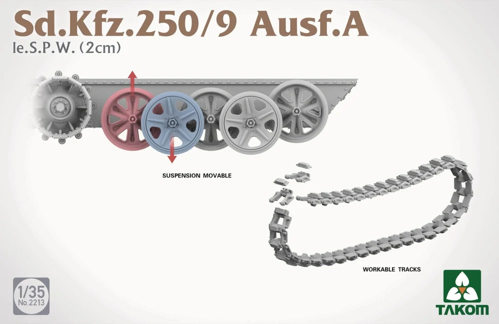 Takom Sd.Kfz. 250/9 Ausf. A Ie. S.P.W (2cm) 1/35 (Předobjednávka listopad)