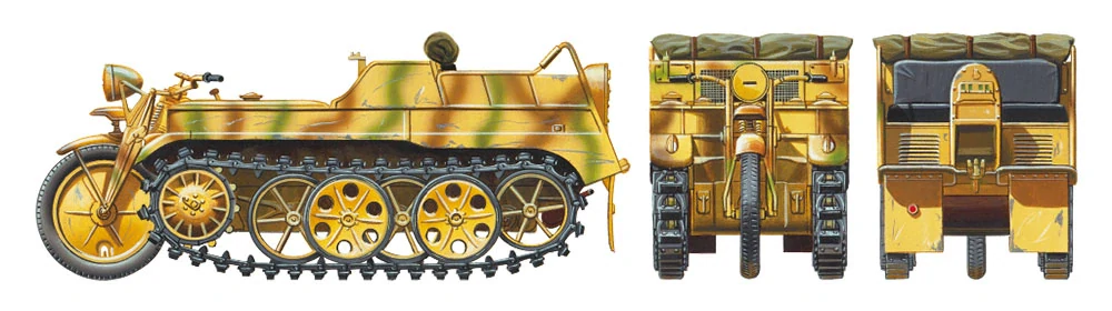 Tamiya German Sd.Kfz.2 Kettenkraftrad (Mid-Production) (+3 figurky) 1/35