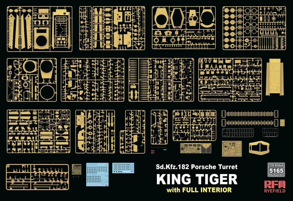 RFM Porsche Turret King Tiger w/INTERIOR & 2T crane 1/35 (Předobjednávka listopad)