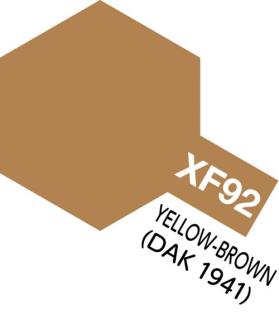 Tamiya XF-92 Yellow-Brown DAK 1941 (Deutsches Afrikakorps)/Matná Žlutohnědá
