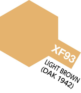 Tamiya XF-93 Light Brown DAK 1942 (Deutsches Afrikakorps)/Matná Světle Hnědá