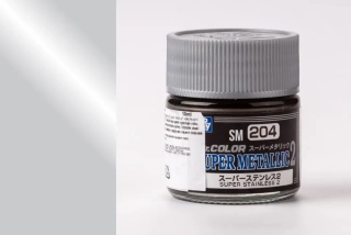 Mr. Color SM204 Super Metallic Colors II - Super Stainless II / Nerez II