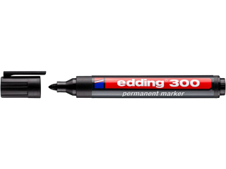 Edding 300 - permanent marker black (1,5-3mm)/Permanentní popisovač černý