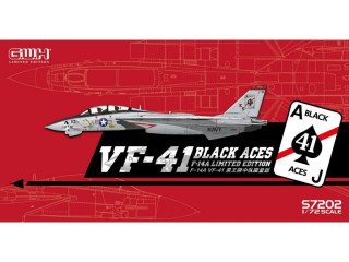 G.W.H US Navy F-14A VF-41 "Black Aces" /w special PE & Decal 1/72