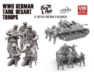 Border Model WW2 German Tank Desant Troops (5 resin figures) 1/35