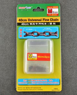 Master Tools 30CM Universal Fine Chain M Size 1.0mmX1.8mm / Kovový řetěz