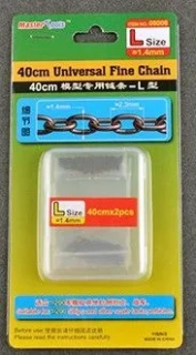Master Tools 40CM Universal Fine Chain L Size 1.4mmX2.3mm / Kovový řetěz