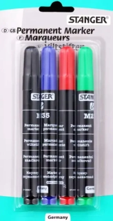 Stanger Permanent Marker Set - 4ks / Permanentní popisovače