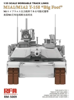 RFM M1A1/ M1A2 T-158 ”Big Foot” Workable Track Link - pohyblivé pásy 1/35