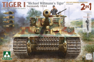 Takom TIGER I LATE/LATE COMM. w/ZIMM. Michael Wittmann 1/35
