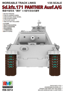 RFM Workable Track Links For Panther Ausf.A/G - pohyblivé pásy 1/35