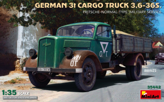 MiniArt German 3t Cargo Truck 3,6-36S. Pritsche-Normal-Type. Military Service 1/35