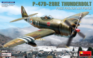 MiniArt P-47D-28RE Thunderbolt. Free French Air Force. Basic Kit 1/48