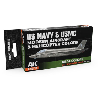 AK US Navy & USMC Modern Aircraft & Helicopter Colors set (6x 17ml)