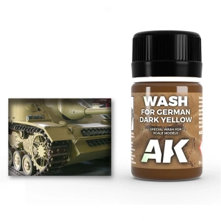 AK Dark Yellow Wash - 35ml / Wash něměcké techniky (2.sv.)