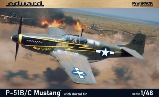 Eduard P-51B/ C Mustang se záďovým stabilizátorem ProfiPACK 1/48