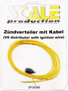 Scaleproduction V6 Distributor With Ignition Wire Yellow - detail set 1/24
