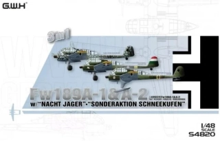 G.W.H WWII German Fw 189A1 &A2 w/”Nacht Jager” & ”Sonderaktion Schneekufen” 3 in 1 1/48