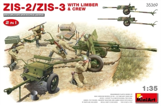 MiniArt ZIS-2/ZIS-3 With LIMBER & CREW. 2 IN 1 1/35