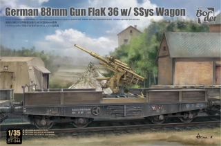 Border Model German 88mm Gun Flak 36 with SSys Wagon 1/35
