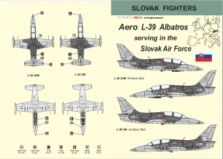 DP Casper Slovak Fighters Aero L-39 Albatros serving in the Slovak Air Force - decal set (SK) 1/48