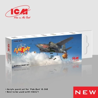 ICM Acrylic paint set for 'Flak-Bait' B-26B 1/35