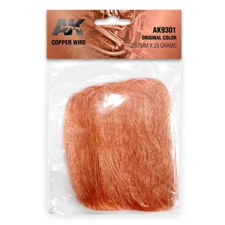 AK Copper Wire 0.07mm ø X 20 Grams / Sada měděných vláken