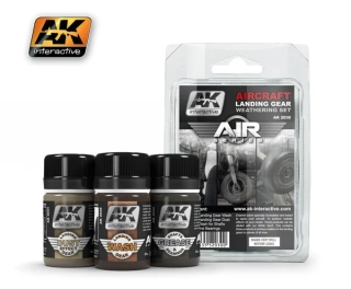 AK Aircraft Landing Gear Weathering Set (Air Series) - 3 x 35ml / Podvozky letadel