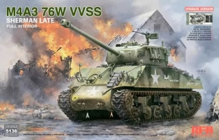 RFM M4A3 76W VVSS Sherman late UPGRADE full interior 1/35