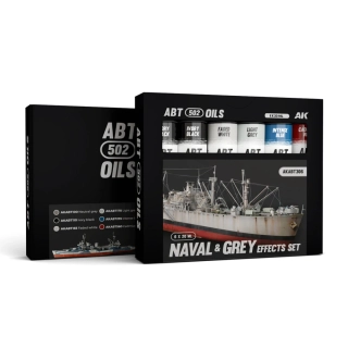 AK Naval & Grey Effects set (6x20ml) / Sada olejových barev - Lodě a námořnictvo