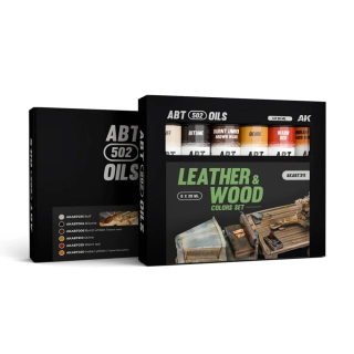 AK Leather & Wood Colors set (6x20ml) / Sada olejových barev - Kůže a dřevo