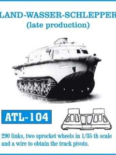 Friul Model Land Wasser Schlepper (late production) Tracks - Kovové pohyblivé pásy 1/35