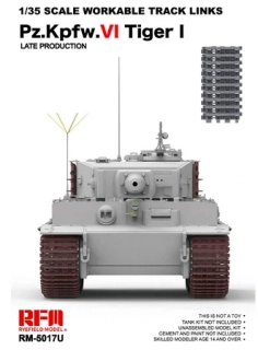 RFM Workable track links for Tiger I late - pohyblivé pásy 1/35