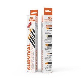 AK Survival weathering brushes set / Sada patinovacích štětců 5v1